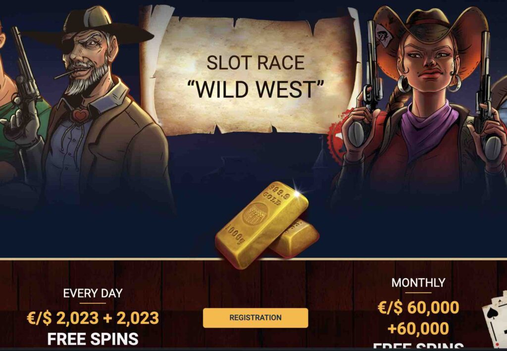 Slots Race Wild West casino tournament on 20bet