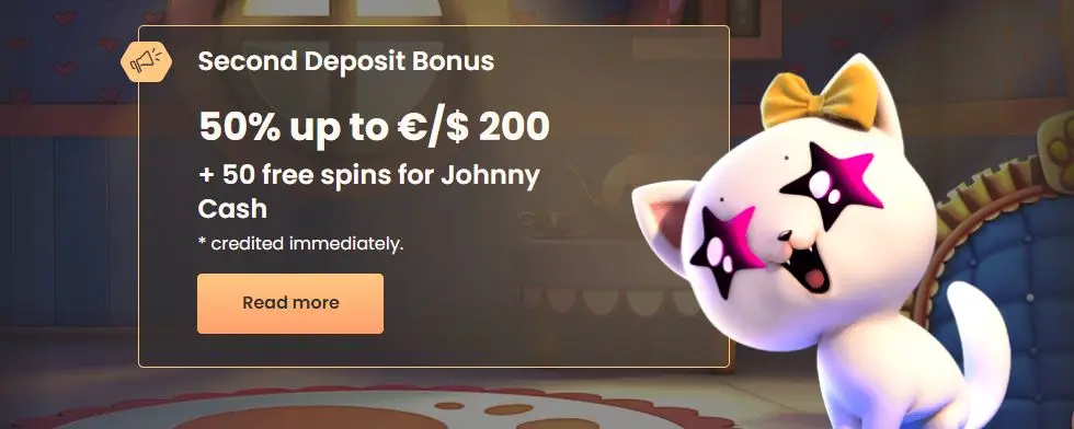 second deposit bonus 50% upto 200 eur on national casino