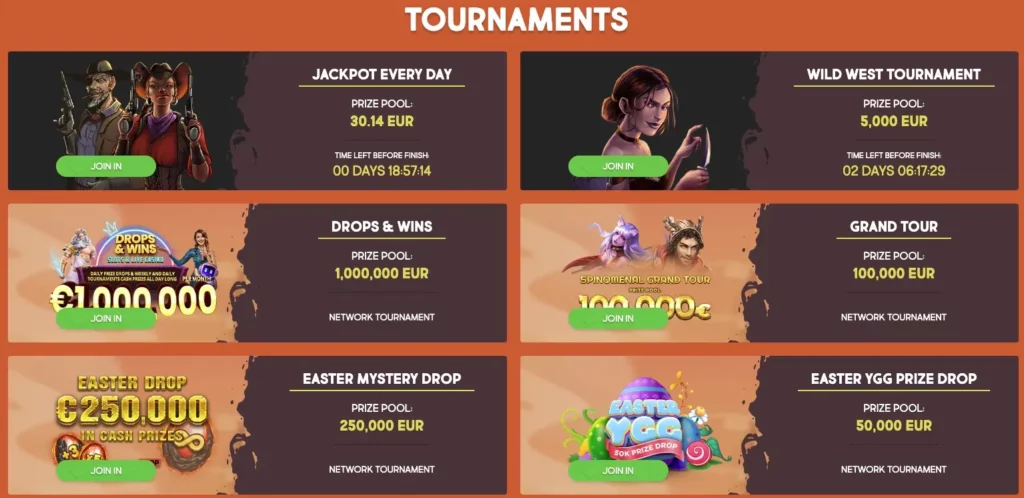 Tournaments battle for extra cash prizes on Gunsbet