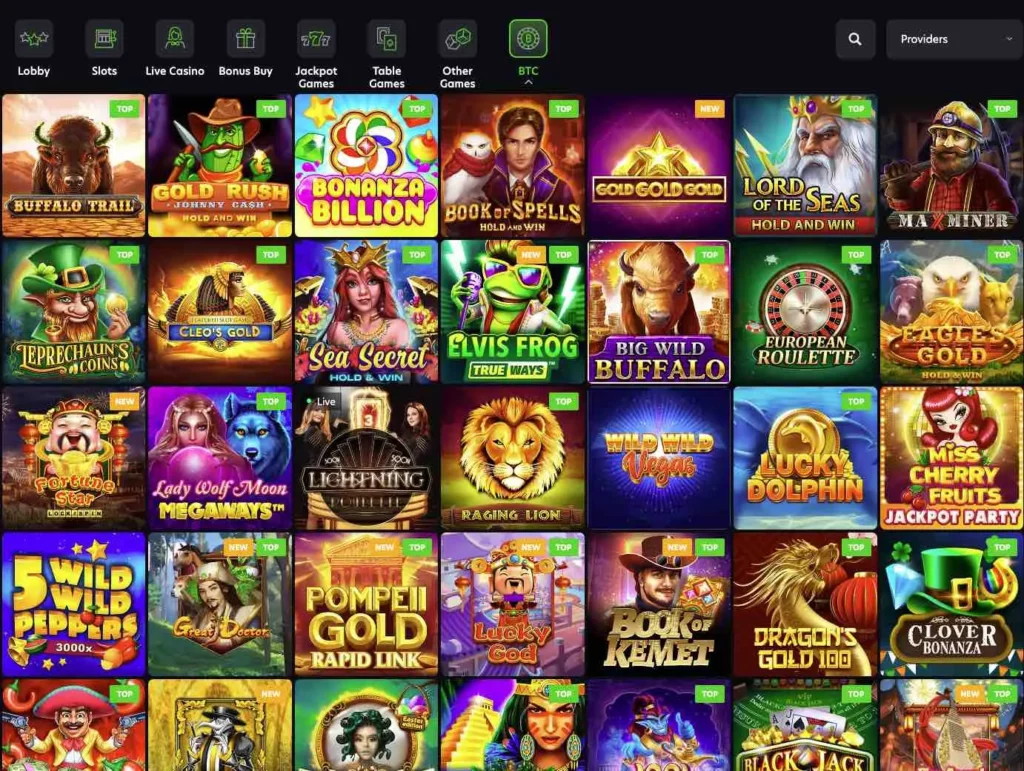 Crypto casinos playable with Bitcoin on Neospin