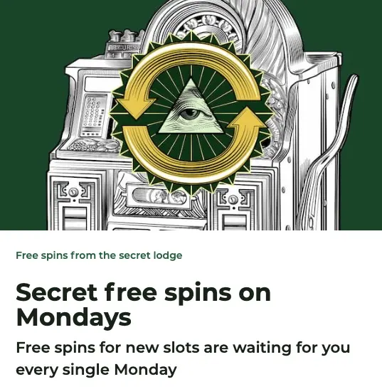 Monday 25 free spins for mystery slot
