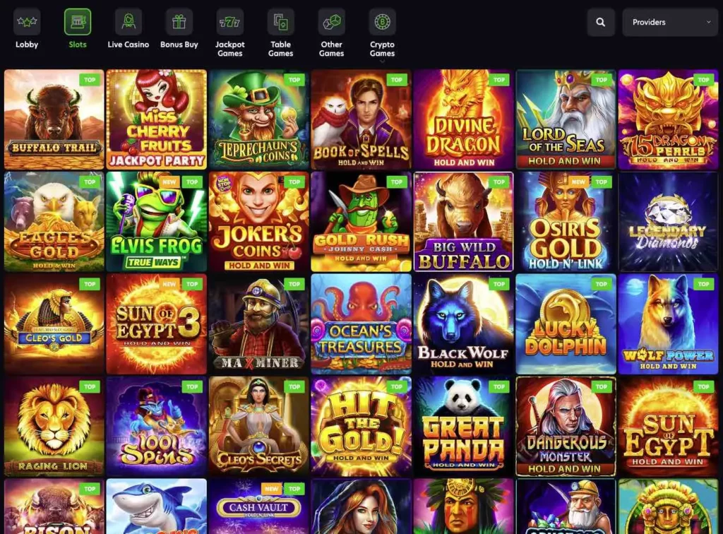 Neospin Casino Game Slots Selection