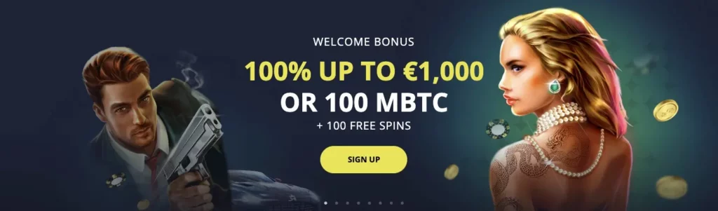 Welcome bonus 1,000 EUR/1,000 USD + 100 free spins on Goldenstar Casino